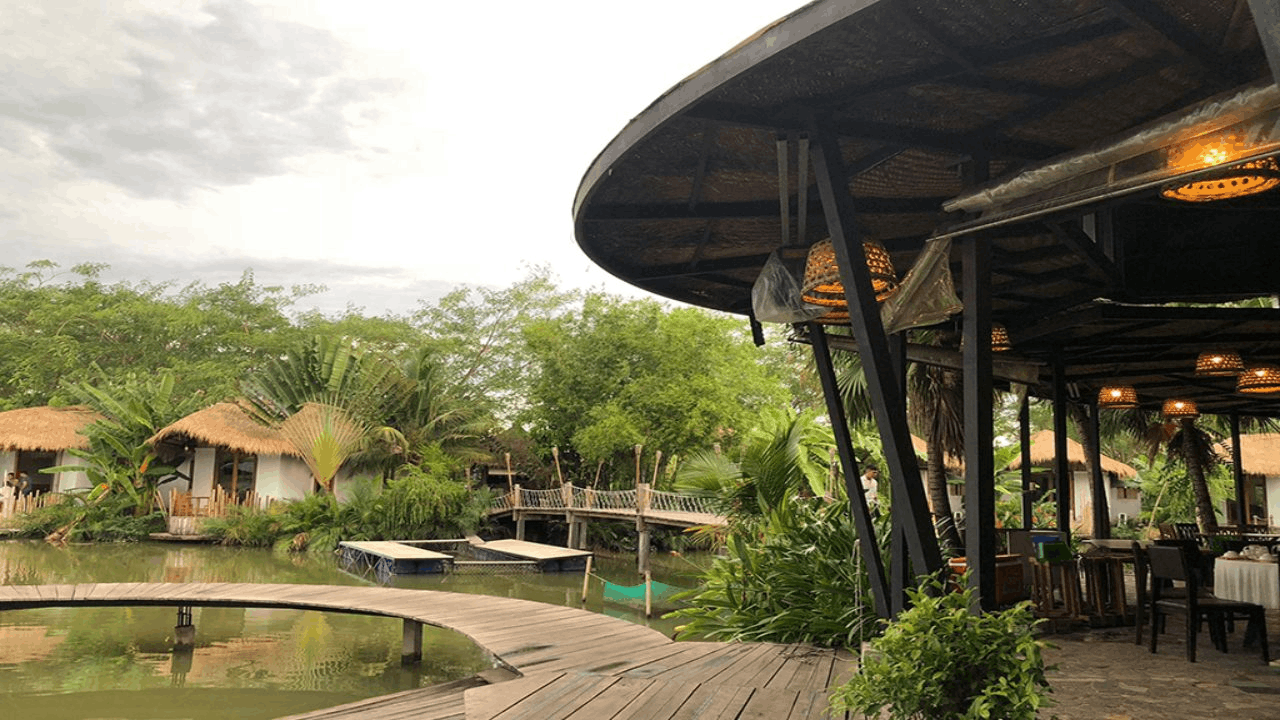 Mẫu thiết kế nhà hàng phong cách đồng quê phong cách dân tộc Việt