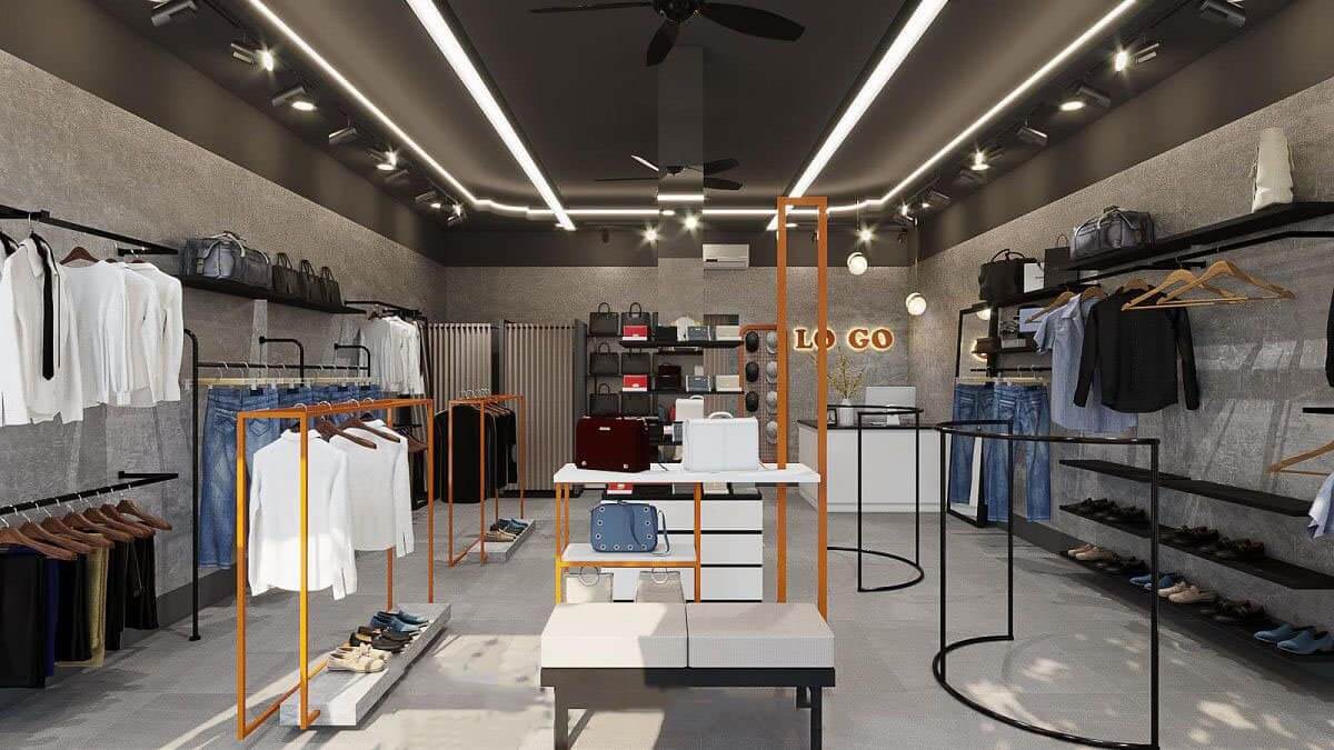 Thiết Kế shop quần áo nam nhỏ